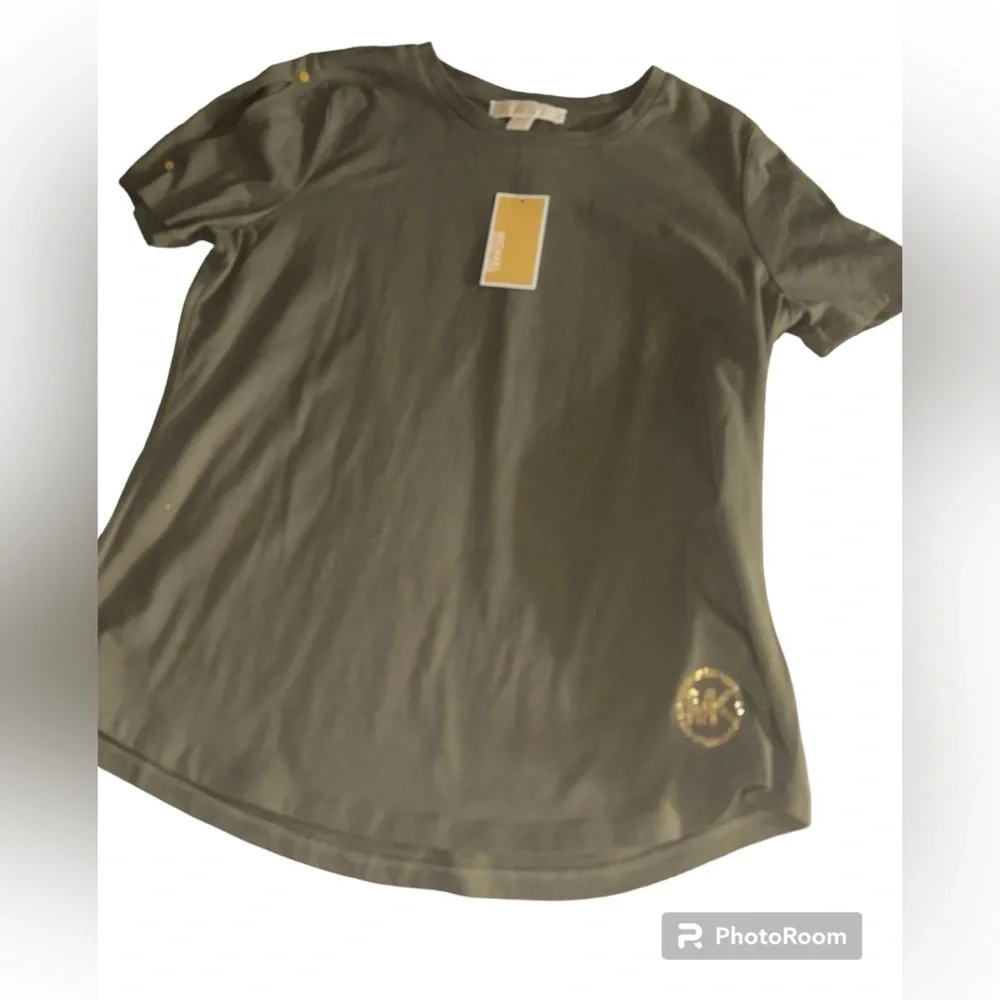COPY - BNWT MK army green logo top - Picture 2 of 7